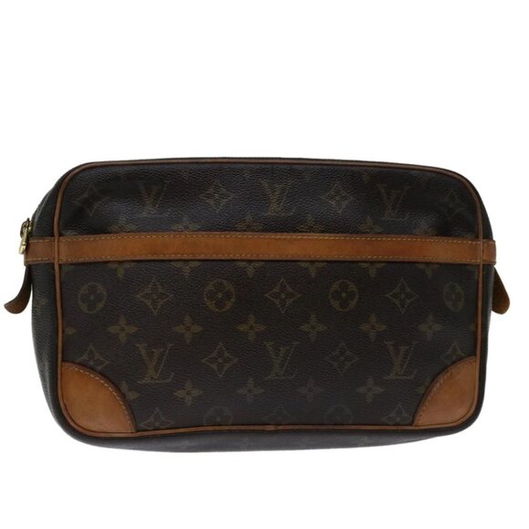 LOUIS VUITTON Monogram Compiegne 28 Clutch Bag M51845 LV Auth 69877 - Picture 1 of 14